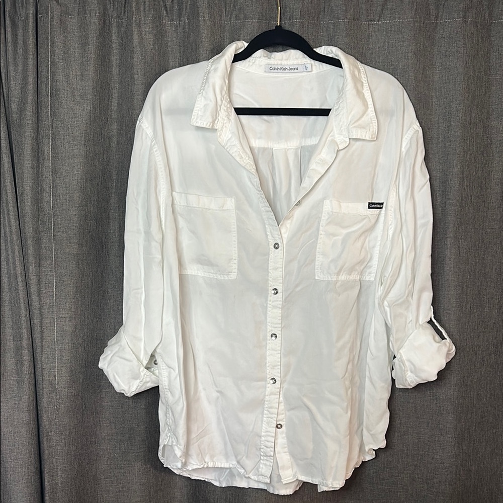 Calvin Klein Jeans White Button Down Shirt
